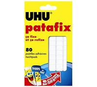 2 X UHU 1648810 Lot de 80 pastilles adhésives Patafix (Blanc) (Import Allemagne)