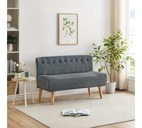 2-Zitsbank - Canapé 2 places - Divan 2 places - Canapé - Petit canapé - Design moderne, couleur gris - Pieds en bois