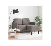 vidaXL Canapé 2 places en L 4107064 avec méridienne gris taupe 125 cm