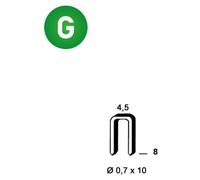 20 000 Agrafes Galvanisées O-08 - 4.5x8x0.7x1 mm - D-Work