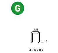 20 000 Agrafes Galvanisées U-06 - 4.8x6x0.5x0.7 mm - D-Work