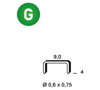 20 000 Agrafes Galvanisées V-04 - 9x4x0.6x0.75 mm - D-Work