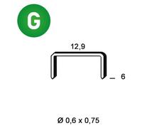20 000 Agrafes Pm-06 Galvanisées - 12.9x6x0.6x0.75 mm - D-Work