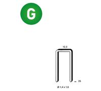 20 000 Agrafes S-25 Galvanisées - 12.3x25x1.4x1.6 mm - D-Work