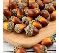 20/10 pièces/1 pièce Glands artificiels, Glands d'artisanat de noix, Convient pour la décoration d'automne, Remplissage de sac cadeau d'anniversaire, Accessoires de décoration de mariage, Remplissage 