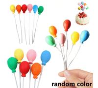 20/10 pièces Mini ballons décorations de gâteau, décorations de gâteau arc-en-ciel colorées, boules d'argile rondes, cupcakes, convient pour le baptême, la révélation du , le mariage, l'anniversaire,