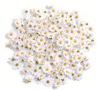 20/100 pièces Tête de marguerite blanche artificielle, convient pour la décoration de chapeau, la décoration de gâteau, la décoration artisanale DIY, l'esthétique de la décoration intérieure, les fleu