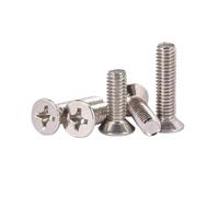 20-1000 pièces M1-M6 acier au carbone nickelé empreinte cruciforme tête fraisée vis à machine, M6x50mm(20 pièces)