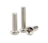20-1000 pièces M1-M6 type-PM acier au carbone nickelé empreinte cruciforme tête cylindrique vis à machine, M6x50mm(20 pièces)