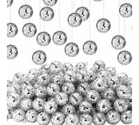 20, 10pcs/1 pièce - Mini Boule à Facettes Argent Décoration Suspendue Boule Réfléchissante Décoration de Fête, Fournitures de Fête Disco Décoration de Noël et Vacances. Décoration Pendante. Décoration