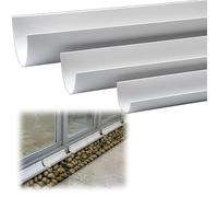 20-315mm PVC Demi-Ronde Canal en U, Gouttière Avant-Toit Drain Descente | 14 tailles, 3 longueurs: attrape gouttes du toit, écarte l'eau, vitrine, sable, bricolage(40x2.0mm/3.3ft)