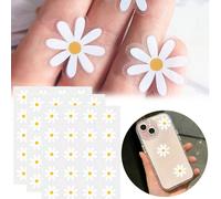 20/40/60 pièces Autocollants transparents de marguerite, étiquettes florales mignonnes convenant pour le scellage, idéal pour décorer le téléphone, la bouteille d'eau, l'ordinateur, les articles ménag