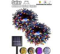 20/50/100/200 LED Guirlande Solaire Extérieure - 5m/7m/12m/22m, 8 Modes d'Éclairage, Guirlande Lumineuse de Jardin Étanche, Convient pour Cour, Arbre, Fête, Mariage, Maison, Balcon, Noël, Décoration p