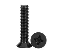 20-500 pièces M1/M1.2/M1.4/M1.6/M2/M2.5/M3/M3.5/M4/M5 noir acier au carbone Phillips plat tête fraisée petite vis, M1.4x6mm(200pcs)