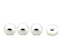 20/50pcs PA66 Écrous Hexagonaux En Nylon M2 .5 M3 M4 M5 M6 M8 M10 M12 Noir Blanc Plastique Transparent Écrou Hexagonal(WHITE,M12 20pcs)