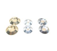 20 à 50 rondelles fraisées concaves coniques décoratives en laiton ou aluminium M3, M4, M5, M6 et M8 for vis à six pans creux.(M6 20PCS,Aluminum)