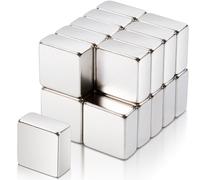 20 aimants en néodyme de 10 x 10 x 5 mm, aimants rectangulaires ultra-puissants, mini-aimants, petites bandes magnétiques puissantes pour tableaux magnétiques, réfrigérateurs et tableaux blancs.