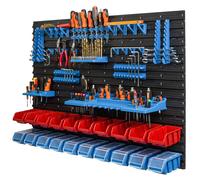 20 bacs gerbables étagère murale plastique couvercle 115 x 78 cm porte-outils atelier garage système de stockage bacs à bec verseur