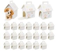 20 boîtes cadeaux blanches en forme de cabane pour chien, idéales pour les fêtes