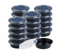 Rosenstein & Söhne 20 boîtes de conservation rondes avec couvercles - 900 ml