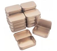 20 boîtes métalliques rectangulaires, vides, avec charnières, pour les besoins quotidiens, boîte de rangement, organiseur, lot de mini-boîtes, 95 x 62 x 20