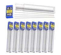 20 Boîtes Recharges Hb pour Porte-crayons Mécaniques, Résine Noire, | Boîte Rigide Couvercle Bleu, Mine 0,5mm, Usage Scolaire et Plans, Lot Pratique