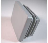 20 bouchons, gris, pour tubes carrés, dimensions extérieures 40x20x3mm
