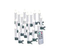 20 bougies LED pour sapin de Noël avec télécommande - coloris argent
