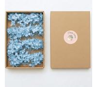 20 Brins d'hortensia stabilisé Violet Mauve Vrai Hortensia, Fleurs éternelles pour décoration Mariage DIY Bougies Bijoux résine Mini Bouquet (Bleu Ciel)