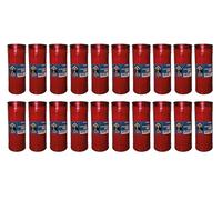 20 Ceri Votive dédiés au Sacré-Cœur Big Size P80 Couleur Rouge - Durée 4 Jours - Cereria Di Giorgio