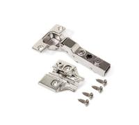 Emuca Charnières invisibles X91N 100° avec embase à visser - lot de 20 - central
