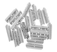 20 clips d’extrémité de sangle métal argent pour sièges | Lot de 20 pièces, fixation sûre des sangles élastiques, remplacement facile pour chaises de salle à manger et meubles