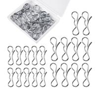 20 clips de fixation pour tondeuses, avec boîte de rangement