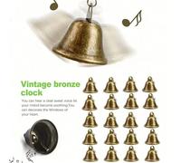20 cloches - cloches vintage en bronze et laiton, convenant pour le dressage de chiens, les sonnettes de porte, les décorations d'arbre de mariage, les carillons décoratifs, les petites cloches et le