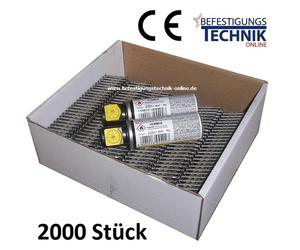 20° Clous adhérents 2,8x25mm anneau galvanisé à chaud gaz pour cloueur Paslode IM200 A