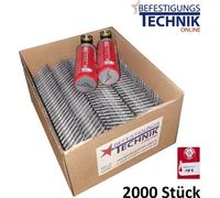 20° Clous adhésifs 2,8x25mm anneau galvanisé à chaud gaz -18° pour cloueur adhésif Tjep HA35 Paslode IM200/32 2M