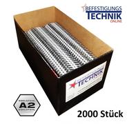 20° Clous adhésifs 2,8x25mm anneau inox A2 pour cloueurs adhésifs Paslode Haubold Tjep Würth 2M K