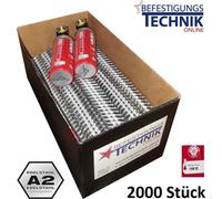 20° Clous adhésifs 2,8x25mm anneau inox gaz pour cloueur adhésif Tjep HA35 Paslode IM200/32 2M