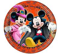 20 cm Mickey Mouse Assiettes Halloween Fête, Lot de 8