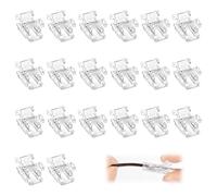 20 Connecteur LED 2 Broches 8mm, Connecteur Bande LED Sans Soudure, Raccord pour Bande COB et SMD Monochrome 12V 24V, Clip Transparent pour Connexion Rapide Ruban Lumineux, Installation Éclairage DIY
