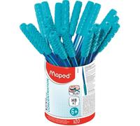 20 Crayons Graphite Mine HB2 Kidy Learn Concentration - Maped - Embout Relaxant à Mâcher et Corps Texturé avec Grip