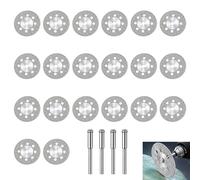 20 disques de meulage diamantés miniatures de 22 mm, idéaux pour le travail sur la pierre, le verre et la céramique