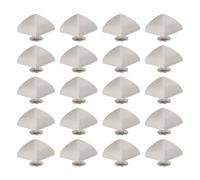 20 ensembles de rivets carrés en cuir, clous pyramidaux carrés punk rivets en cuir clous en métal pour sacs ceintures poignets bottes vêtements 15 mm (Silver)