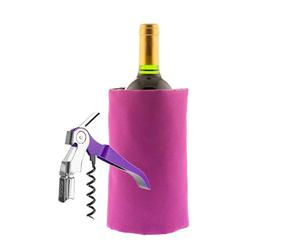 (20 Ensembles) Koala Spain Ensemble de vin Violet (2 pièces), 1 Manche Refroidisseur réglable, 1 Tire-Bouchon à Deux Temps
