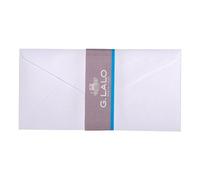 20 enveloppes DL (110x220mm) Vélin doublées gommées - extra blanc
