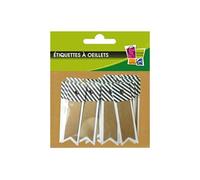 20 étiquettes kraft rayées - Fanion