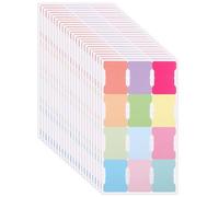 20 Feuilles/240pcs Onglets d'Index Adhésifs, Double Face Onglets de Marqueurs de Page de Livre Auto-Adhésifs Onglets Mensuels Vierges Inscriptibles Drapeaux de Notes Autocollantes (Macaron)