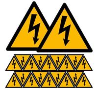 20 Feuilles Autocollant de Signalisation des Chocs Électriques | Étiquette Adhésive à Symboles Bien Lisibles, Pose Rapide, pour Portes de Coffret et Atelier