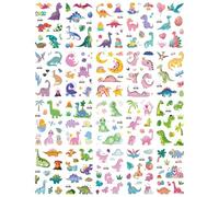 20 feuilles Autocollants Tatouages Pour Enfants Dinosaures De Dessin Animé, Autocollants Pour Le Visage, Autocollants Éducatifs Imperméables Pour Les Fêtes