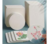 20 feuilles de papier aquarelle de petite taille, 300 g/m² - 10x10 cm (4x4 pouces) / 10x15 cm (4x6 pouces) / 12x12 cm (4,72x4,72 pouces) / rond 12x12 cm (4,72x4,72 pouces) Cartes vierges pour peinture